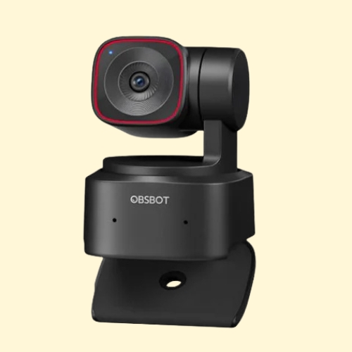 OBSBOT Tiny 2 Lite - 4K Webcam, 1/2 Inch Sensor, AI Tracking, Gesture Control, 60 FPS, HDR, Noise Reducing Microphones
