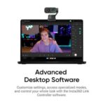 Insta360 Link 2 - PTZ 4K Webcam for PC/Mac, 1/2" Sensor, AI Tracking, HDR, AI Noise-Canceling Mic, Gesture Control for Streaming, Video Calls - Image 2