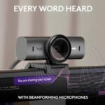Logitech MX Brio Ultra HD 4K Collaboration and Streaming Webcam, 1080p at 60 FPS, Dual Noise Reducing, USB-C - Graphite - Image 2