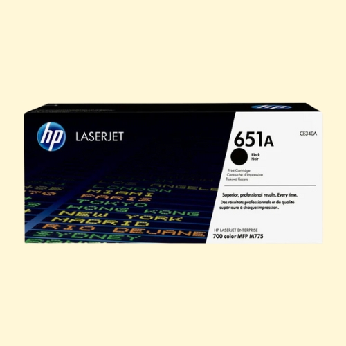 HP 651A Black Original LaserJet Toner Cartridge (CE340A)