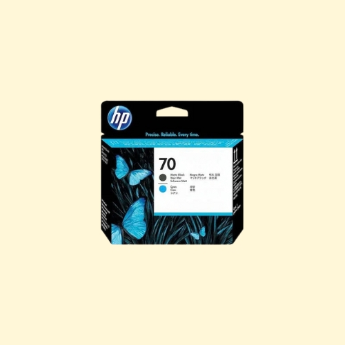 HP 70 Matte Black & Cyan Ink Cartridge (C9404A)