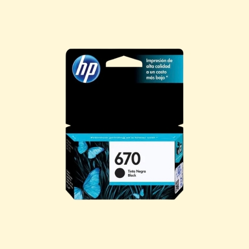 HP 670 Black Original Ink Advantage Cartridge (CZ113AL)