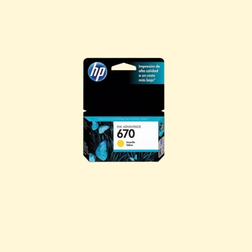 HP 670 Yellow Original Ink Advantage Cartridge (CZ116AL)