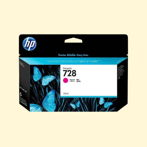 HP 728 Magenta DesignJet Ink Cartridge, 130ml