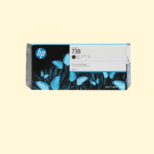 HP 738 300ml Black DesignJet Ink Cartridge (498N8A)