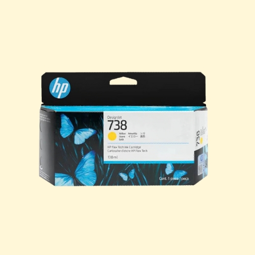 HP 738 130ml Yellow DesignJet Ink Cartridge (498N7A)