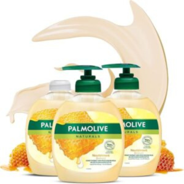 Palmolive Liquid Hand Soap Pump, Milk & Honey, 3 X 300 Ml