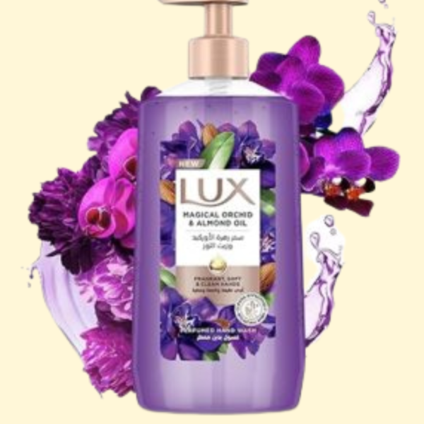 LUX Perfumed Liquid Hand Wash, Magical Orchid, with Almond Oil & Glycerin, for Fragrant, Soft and Clean Hands, 500ml