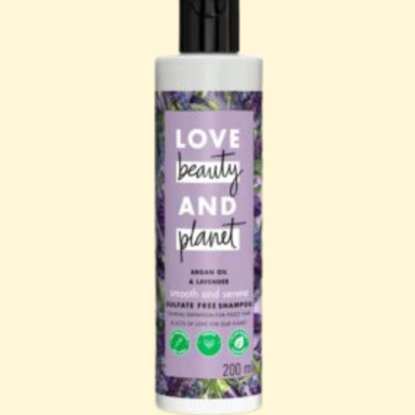 Love Beauty And Planet & Argan Oil Lavender Sulfate Free Smooth Serene Shampoo|| No Parabens|| No Dyes|| 200ml