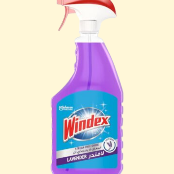 Windex Lavender Window & Glass Cleaner, Streak Free Shine, Works On Smudges & Fingerprints, 750m
