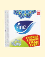 Fine Fluffy Facial Tissue, 10 packs of 200 sheets x 2 Ply
