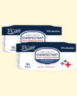 V Care Disinfectant Multi-Purpose Anti Bacterial Wipes - 96'S | Kills 99.9% Of Germs | Cleans And Protects Surfaces | (Pack Of 2)