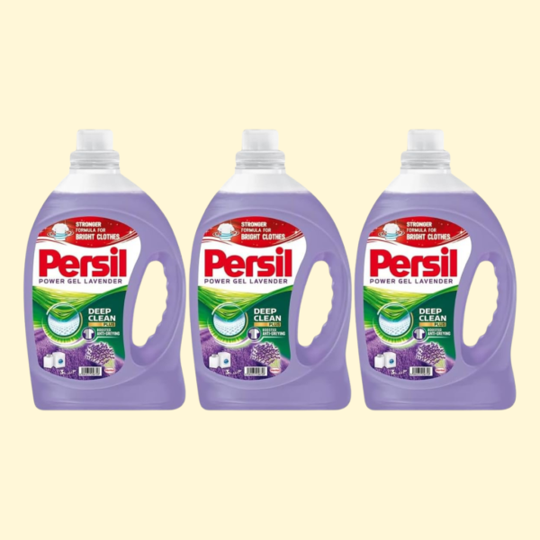 Persil Power Gel Liquid Laundry Detergent with Deep Clean Technology, Lavender, 9 litres (3LX3 Pack), for Perfect Cleanliness And Long-Lasting Freshness