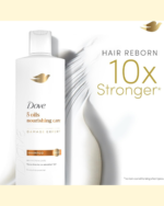 DOVE Shampoo, 5 oils nourishing care, tames frizz for 2x smoother* hair, 400ml + DOVE Conditioner, 5 oils nourishing care, 350ml - Image 2
