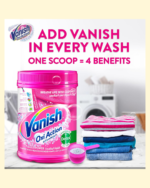 Vanish Oxi Action Fabric Stain Remover Powder 1kg Coloured & White Clothes - Image 2