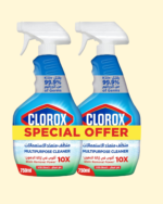 Clorox Spray Cleaners Dual Pack, Clorox Multipurpose Cleaner 750ml, Kills 99.9% Of Germs, with Bleach