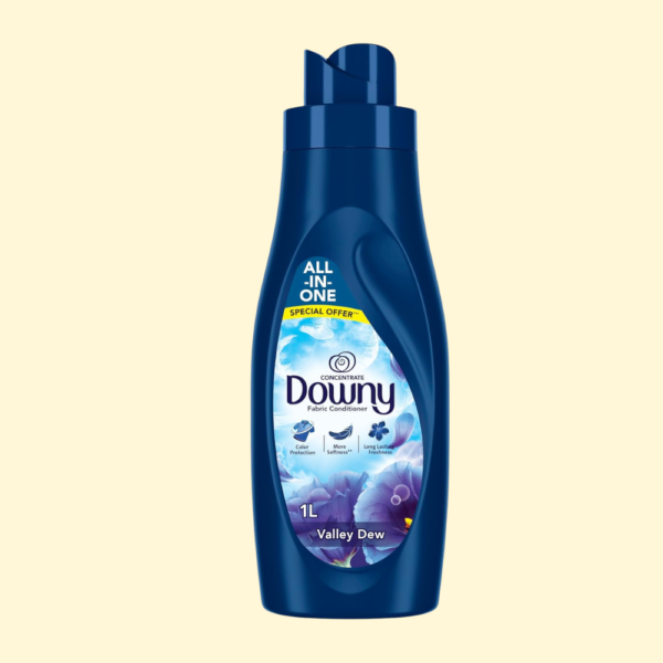 Downy Fabric Conditioner, Concentrate, Valley Dew Variant, Color Protection, More Softness, Longer Lasting Freshness, 1L Equal to 3L of Downy Dilute