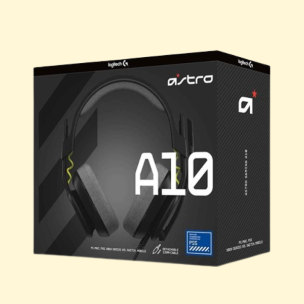 Logitech ASTRO A10 Wired Gaming Headset Comfortable Over-Ear Headphones with Clear Sound