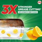 Fairy Plus Lemon Dishwashing Liquid Soap With Alternative Power To Bleach 600ml - Image 2