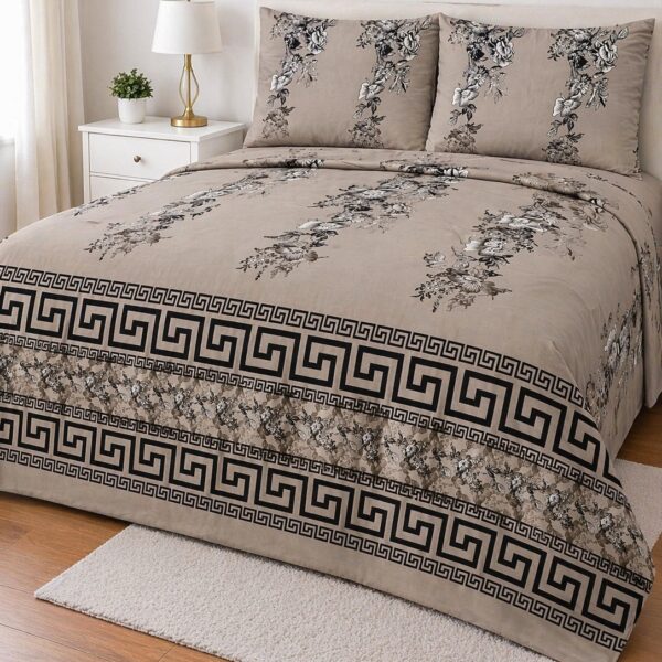 Crystal Collection Premium Printed Bedsheet | Soft & Stylish Designer Bedding Set for Bedroom