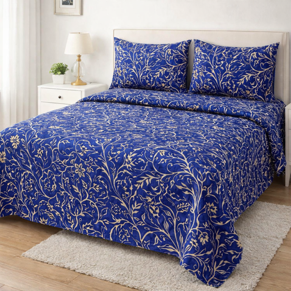 Crystal Collection Premium Printed Bedsheet | Soft & Stylish Designer Bedding Set for Bedroom