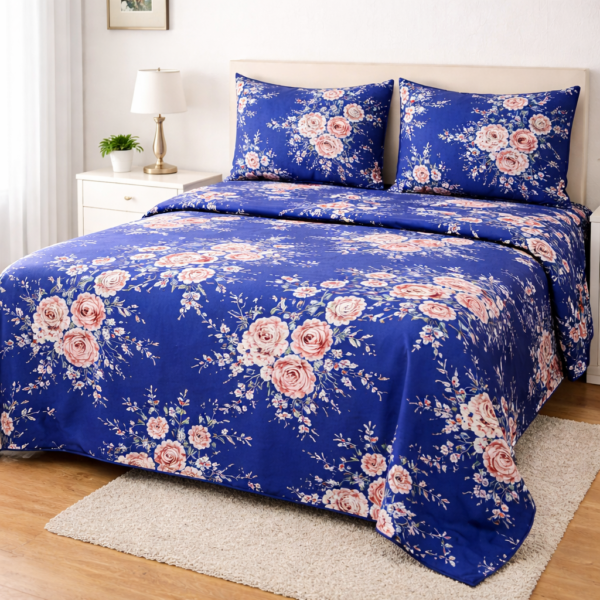 Crystal Collection Premium Printed Bedsheet | Soft & Stylish Designer Bedding Set for Bedroom