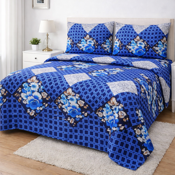 Crystal Collection Premium Printed Bedsheet | Soft & Stylish Designer Bedding Set for Bedroom