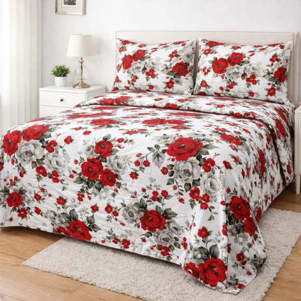 Crystal Collection Premium Printed Bedsheet | Soft & Stylish Designer Bedding Set for Bedroom