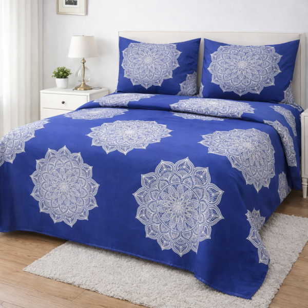 Crystal Collection Premium Printed Bedsheet | Soft & Stylish Designer Bedding Set for Bedroom