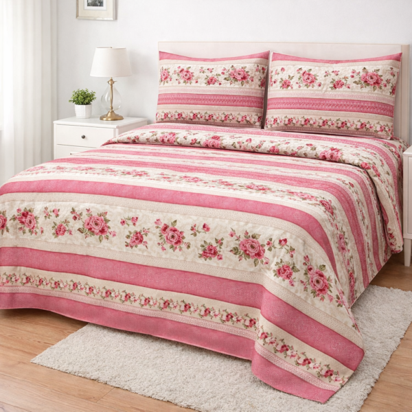 Crystal Collection Premium Printed Bedsheet | Soft & Stylish Designer Bedding Set for Bedroom