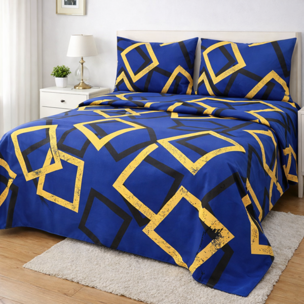 Crystal Collection Premium Printed Bedsheet | Soft & Stylish Designer Bedding Set for Bedroom