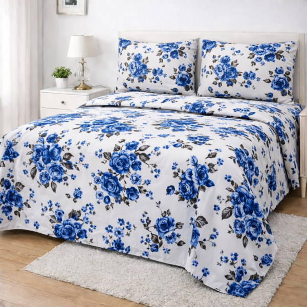 Crystal Collection Premium Printed Bedsheet | Soft & Stylish Designer Bedding Set for Bedroom