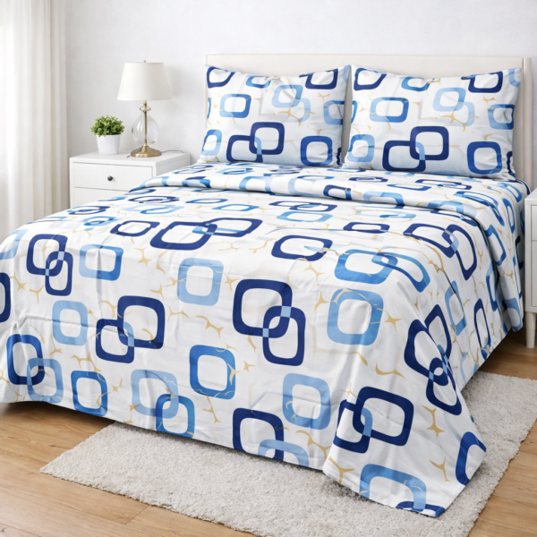 Crystal Collection Premium Printed Bedsheet | Soft & Stylish Designer Bedding Set for Bedroom