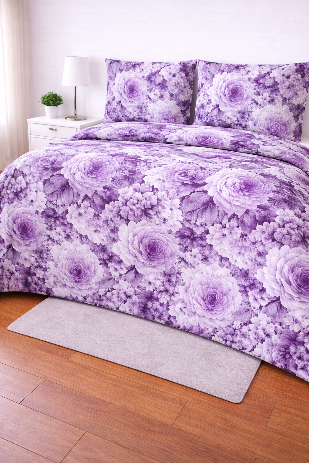 ee8b03fa-1a24-41b8-8d4b-4e9c94735c4a Crystal Collection Premium Printed Bedsheet | Soft & Stylish Designer Bedding Set for Bedroom - Image 1