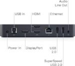 Dell D3100 Docking Station, USB 3.0 Ultra HD Triple Video (DisplayPort, 2x HDMI, 6x USB, RJ45) Black - UK Version - Image 4