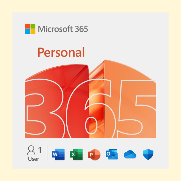Microsoft 365 Personal with Copilot | Original Version | 12-Month subscription | 1 person | Word, Excel, PowerPoint | Innovative apps with AI | 1TB OneDrive cloud storage