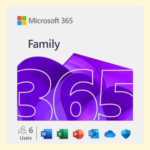 Microsoft 365 Family with Copilot | Original Version | 12-Month Subscription | Up to 6 People | Word, Excel, PowerPoint | Innovative apps with AI | up to 6 TB OneDrive Cloud Storage