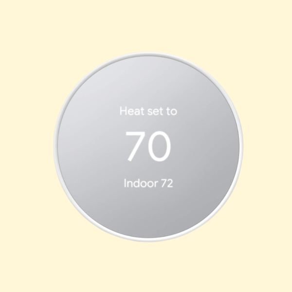 Google Nest Thermostat - Smart Thermostat for Home - Programmable Wifi Thermostat - Snow