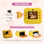 Mafiti Kids Camera Instant Print, 48MP Digital Camera with Zero Ink, Selfie 1080P Video Camera with 32G TF Card, Toys Gifts for Girls Boys Aged 3-12 for Christmas/Birthday/Holiday (Orange) - Image 6