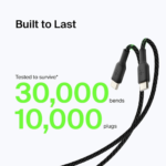 Belkin Fast Charge Braided USB C charger cable, USB-C to USB-A cable, USB type C charging cable for iPhone 15, Samsung Galaxy S23, Google Pixel, iPad, MacBook, Nintendo Switch and more - 2m, Black - Image 3