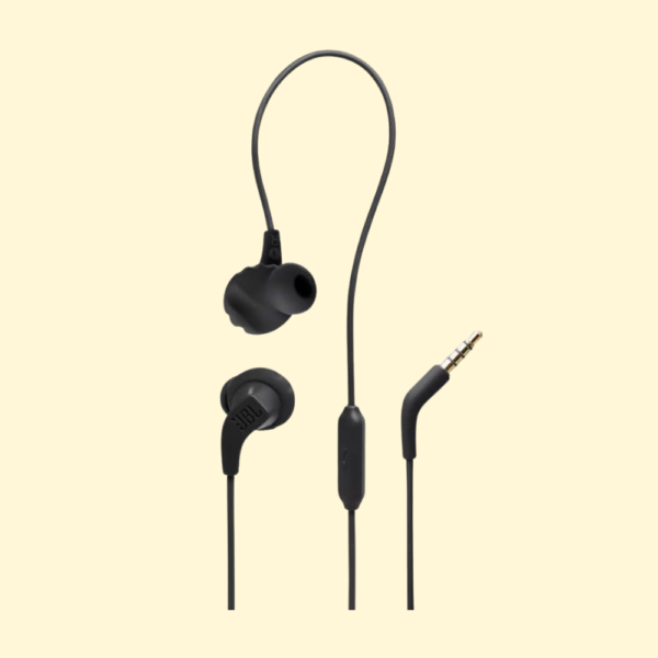 JBL Endurance Run 2 Waterproof Wired Sports In-Ear Headphones, Fliphook Desigh, Flexsoft Technology, IPX5 Sweatproof, Hands-Free Calls, Magnetic Buds - Black, JBLENDURRUN2BLK