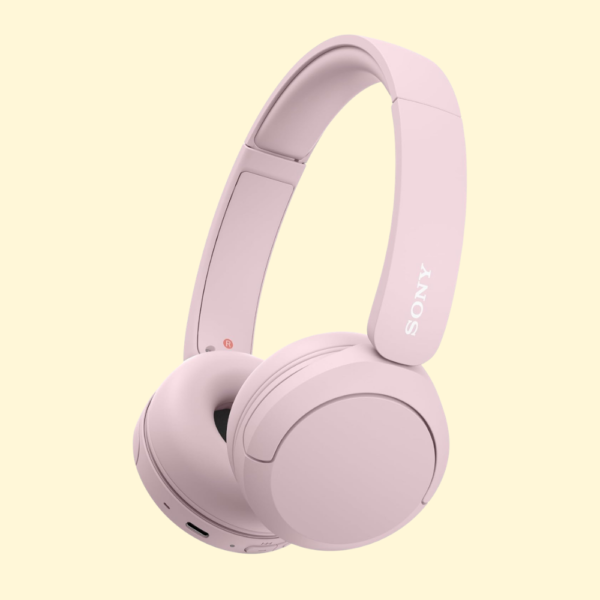 Sony WH-CH520 Wireless Bluetooth On-Ear Headphones, Sound, Lightweight Design, Up to 50hr Battery Life - Pink