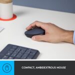 Logitech MK235 Wireless Keyboard and Mouse Combo for Windows, 2.4 GHz Wireless with Unifying USB-Receiver, Wireless Mouse, 15 FN Keys, 3-Year Battery Life, PC/Laptop, Arabic/English Layout - Black - Image 4