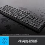 Logitech MK235 Wireless Keyboard and Mouse Combo for Windows, 2.4 GHz Wireless with Unifying USB-Receiver, Wireless Mouse, 15 FN Keys, 3-Year Battery Life, PC/Laptop, Arabic/English Layout - Black - Image 6